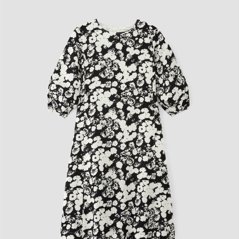 Everlane The Linen A Line Midi Dress